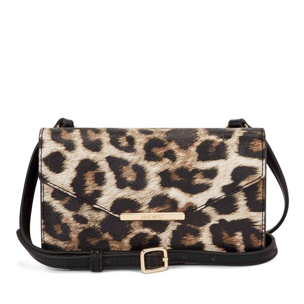 Nine West Girl On The Go Mini Flap Leopard Shoulder Bag | Ireland 04R46-3E85